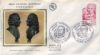Enveloppe et timbre-poste : Jean-Jacques Rousseau, Voltaire
