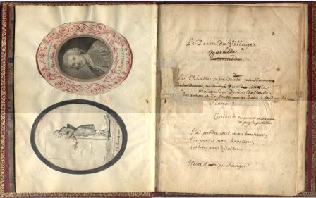 Manuscrit autographe du Devin du village de Jean-Jacques Rousseau